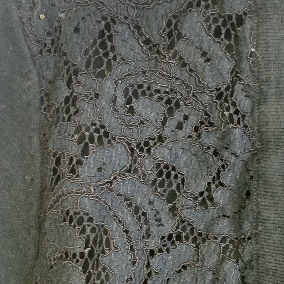 Sold Calvin Klein Womens Cropped Cardigan Sweater Open Front Lace Size Medium - Picture 4 of 6